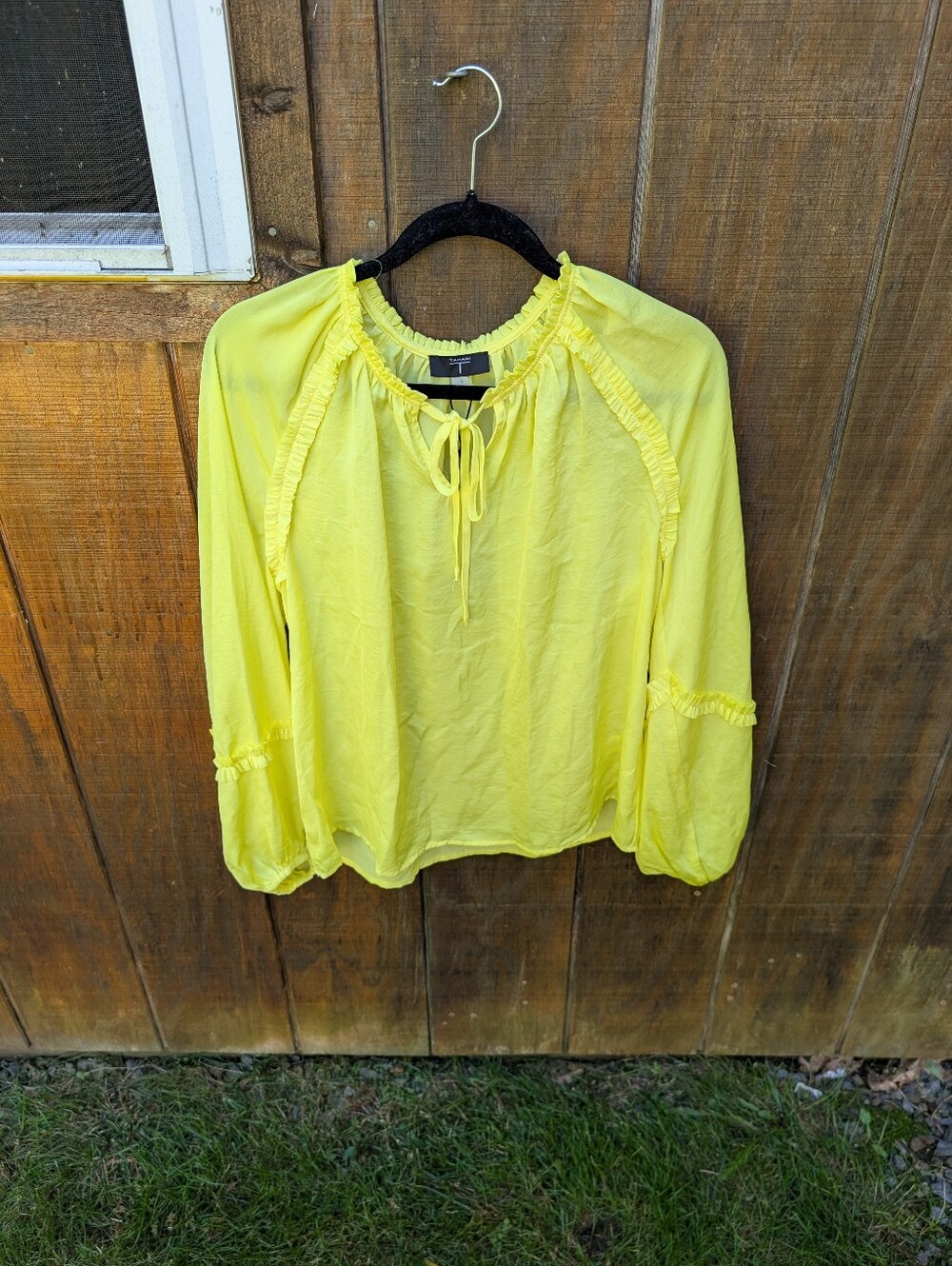 NWT Tahari Lightweight Yellow Peasant Blouse - Women Tops